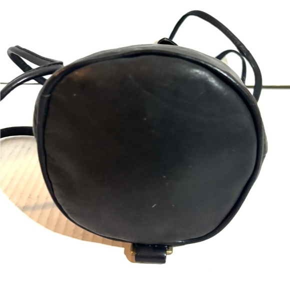 HOBO Black Leather Backpack with Gold Buckle main image 4